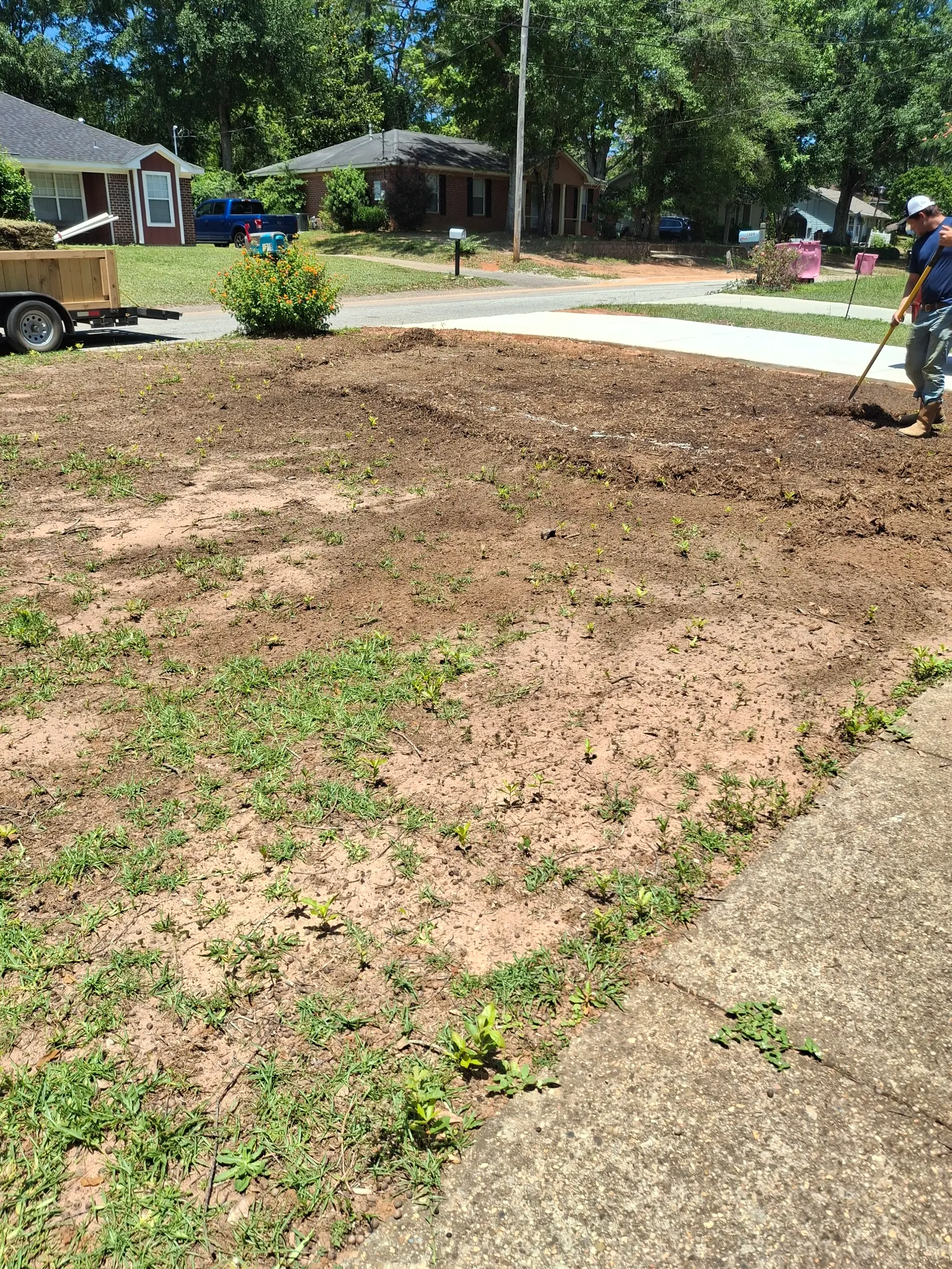 Before sod installation - preparation work